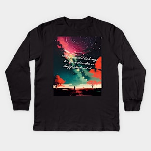 "the wisdom of our life" Kids Long Sleeve T-Shirt